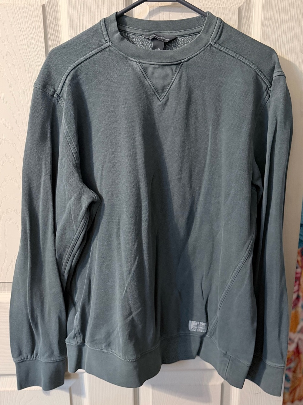 Eddie Bauer Men's Crewneck Sweatshirt in Slate Green